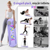 Placa Pilates multifunctionala NextWave®️, set reformer 6 in 1 pliabil pentru abdomen si sculptarea corpului, cu temporizator, contor inteligent, benzi de rezistenta si manere flotari, din polipropilena, maxim 150 kg, pentru acasa, Violet