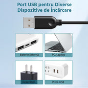 Pompa de apa pentru dispenser apa automat NextWave®, tip fantana pentru caini si pisici, compatibila cu fantanile de inox, silentioasa, cablu USB