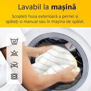 Set 2 perne ortopedice ajustabile NextWave, spuma cu memorie, husa lavabila, 70x50 cm