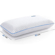 Perna ortopedica pentru dormit NextWave®️, Spuma cu Memorie cu gel ventilata, Husa detasabila cu 2 zone termice, ergonomica pentru Gat si Suport Cervical, Ideala pentru dormitul lateral, spate sau stomac, beneficii medicale