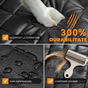 Husa scaune auto protectie si transport animale NextWave®️, universala, taxi, ride sharing, caini, pisici ofera protectie bancheta spate, antialunecare, impermeabila, Piele PU, 133cm, neagra