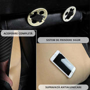 Husa scaun auto universala NextWave®️, ofera protectie scaun fata, universala, masina personala, taxi, ride sharing, antialunecare, material respirabil, pentru toate sezoanele, Piele PU bej