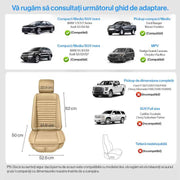 Husa scaun auto universala NextWave® pentru scaun fata, protectie scaun masina, taxi si ride sharing, antialunecare, impermeabila, material respirabil pentru toate sezoanele, piele PU premium, usor de curatat, culoare bej