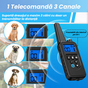 Zgarda Electrica pentru Dresaj Caini, 7 moduri de Dresaj, 99 Nivele de Vibratii, Reincarcabila, Ghid Dresaj, Raza Actiune 800m, Rezistenta la Apa si Praf, Electrozi Cauciucati, Protectie Piele, Power Saving, Pretabil Vanatoare, Circumferinta pana la 66 c