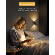 Set 2 Lampi de Noapte LED NextWave®, Senzor zi-noapte, Lampa Fara fir, Usor de instalat, Pentru dressing, dulap de bucatarie, baie si scari, Lumina Calda 3000K, Intensitate Reglabila 0-100lm, 1W, 8.8cm x 4.8cm, Negru