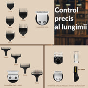 Masina de tuns si Aparat de ras BeGenius 7 in 1, Lame Inox, Fara Fir, Auriu