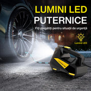 Compresor auto portabil NextWave 12V, manometru digital, 150 PSI, galben-negru