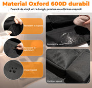 Husa spatar scaun auto NextWave®️, husa protectoare impermeabila pentru scaune, tava pliabila tip masa pentru tableta sau gustari, 9 buzunare multifunctionale pentru sticle, jucarii si accesorii, montaj universal, design durabil si usor de curatat
