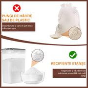 Set 24 cutii depozitare alimente NextWave® – plastic alimentar transparent fara BPA, capace etanse cu garnitura, 4 dimensiuni mixte, reutilizabile si stivuibile, ideale pentru paste, faina, zahar, cereale, orez si alte alimente uscate, cu etichete si mark
