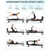 Aparat Pilates Reformer pliabil NextWave®️, antrenament complet pentru acasa, rezistenta dubla cu 4 arcuri si 5 corzi, jump board inclus, bara reglabila in 4 pozitii, cadru din otel carbon, sarcina maxima 181,4 kg, 231,9 cm, Negru