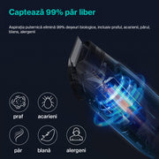 Masina De Tuns Animale, Caini, Pisici NextWave®, Aspirator 5 in 1 pentru toaletarea animalelor de companie si materiale textile, 6 marimi pentru tuns, Usor de Utilizat, Zgomot Redus