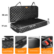 Husa scaune auto protectie si transport animale NextWave®️, universala, taxi, ride sharing, caini, pisici ofera protectie bancheta spate, antialunecare, impermeabila, Piele PU, 122 cm, neagra
