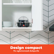 Aparat electric NextWave® pentru fiert oua – 360W, capacitate 7 oua, fierbere moale/medie/tare, functie posare si omleta, tava inclusa, oprire automata, carcasa cu inox, Negru