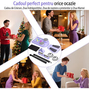 Placa Pilates multifunctionala NextWave®️, set reformer 6 in 1 pliabil pentru abdomen si sculptarea corpului, cu temporizator, contor inteligent, benzi de rezistenta si manere flotari, din polipropilena, maxim 150 kg, pentru acasa, Violet