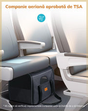 Geanta pentru transport animale mici, NextWave®, panza, 45x35x33 cm, Baza rezistenta cu covoras, Usor de transportat, Plasa respirabila, Gri inchis