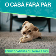 Perie profesionala NextWave® dubla pentru caini si pisici – reduce naparlirea cu pana la 95%, descurcare noduri si subtiere blana, pieptene 2 fete cu 9 si 17 dinti din inox, pentru blana medie si lunga, maner ergonomic antiderapant, ingrijire confortabila