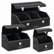 Organizator portbagaj auto Premium NextWave®️, Multifunctional, Pliabil, Rezistent, Manere Laterale, Prindere cu catarame, 3 compartimente mari, 75x31x30 cm