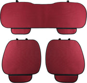 Set 3 huse scaune auto NextWave®️, protectie impotriva petelor si zgarieturilor, buzunar frontal depozitare si montaj rapid, din material respirabil cu burete de inalta densitate, universale pentru autoturisme si SUV, fata 53x49 cm, spate 133x49 cm