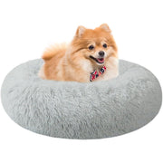 Pat Pentru Caini Sau Pisici NextWave®, pentru animale de companie, Rotund, Antiderapant, Confortabil Si Usor De Curatat, Universal, Diametru 60 Cm, Gri