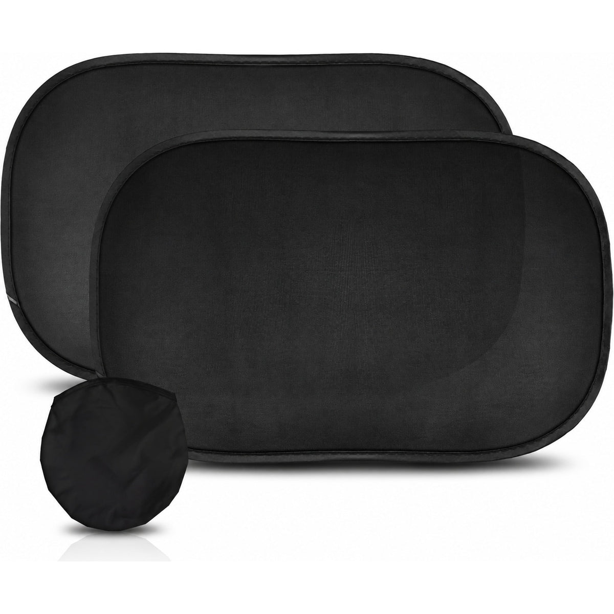 Parasolar auto NextWave® pentru geam lateral, set 2 bucati, protectie UV certificata UPF 50+, blocheaza 98,6% din razele UV, fixare statica fara ventuze, pentru bebelusi si copii, ideal pentru calatorii, reutilizabil, negru