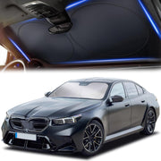 Parasolar auto NextWave® pentru parbriz, material reflectorizant 280T, protectie UV pana la 99%, design pliabil cu cadru flexibil din otel cu memorie, reduce acumularea caldurii si protejeaza interiorul, husa de depozitare inclusa, negru