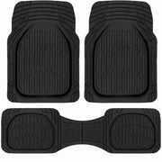 Set covorase auto NextWave®, din cauciuc flexibil impermeabil, margini inalte pentru retinerea apei, noroiului si zapezii, decupabile pentru ajustare, curatare usoara, compatibilitate universala pentru autoturisme, SUV si camionete, negru