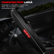 Husa volan auto NextWave®, din piele ecologica din microfibra, captuseala interioara antiderapanta, cusaturi ranforsate, protectie impotriva uzurii, zgarieturilor si caldurii, montare usoara, compatibila cu volane de 37-39 cm
