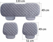 Set huse scaune auto NextWave®️, 3 piese pentru protectie si confort sporit, baza antialunecare si buzunare frontale, din plus de catifea moale cu burete dens, compatibilitate universala pentru sedan, hatchback si SUV, 51x49 cm si 133x49 cm, Gri