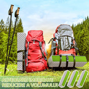 Saltea de camping pliabila NextWave®, termoizolanta cu valoare R 2.1, impermeabila si ultra-usoara, design tip acordeon, din spuma IXPE cu celule inchise si folie de aluminiu, pentru drumetii, outdoor si backpacking, 185 x 60 x 1.8 cm, verde