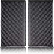 Organizator documente auto NextWave®, pentru talon, asigurare, permis si carduri, 6 compartimente cu ferestre transparente, inchidere magnetica ascunsa, design compact din piele ecologica, finisaj negru cu aspect de fibra de carbon, 23,9 x 12,7 cm