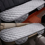 Set huse scaune auto NextWave®️, 3 piese pentru protectie si confort sporit, baza antialunecare si buzunare frontale, din plus de catifea moale cu burete dens, compatibilitate universala pentru sedan, hatchback si SUV, 51x49 cm si 133x49 cm, Gri
