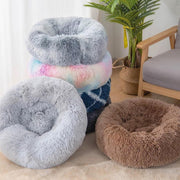 Pat Pentru Caini Sau Pisici NextWave®, pentru animale de companie, Rotund, Antiderapant, Confortabil Si Usor De Curatat, Universal, Diametru 60 Cm, Gri