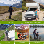 Saltea de camping pliabila NextWave®, termoizolanta cu valoare R 2.1, impermeabila si ultra-usoara, design tip acordeon, din spuma IXPE cu celule inchise si folie de aluminiu, pentru drumetii, outdoor si backpacking, 185 x 60 x 1.8 cm, verde