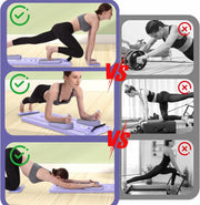 Placa de Pilates multifunctionala NextWave®️, reformer pliabila pentru antrenamentul complet al corpului acasa, benzi elastice de rezistenta, sistem revenire automata, suporturi reglabile 0-180°, din polipropilena durabila, sarcina 155 kg, Mov