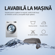 Husa canapea NextWave®, reversibila si matlasata, protectie rezistenta la apa pentru spatar, sezut si cotiere, impotriva petelor, parului de animale si uzurii, potrivita pentru copii si animale de companie, gri