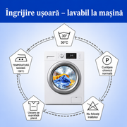 Husa canapea NextWave®, reversibila si matlasata, protectie rezistenta la apa pentru spatar, sezut si cotiere, impotriva petelor, parului de animale si uzurii, potrivita pentru copii si animale de companie, neagra