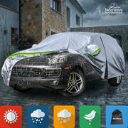 Prelata Auto Premium NextWave®️, Impermeabila, Protectie UV, Praf, Zapada, Inghet, Universala pentru Sedan, Buzunare Oglinzi, Fermoar Usa Sofer, Material Premium, Husa Saculet Depozitare