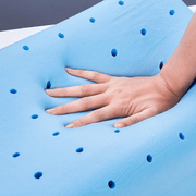 Perna ortopedica pentru dormit NextWave®️, Spuma cu Memorie cu gel ventilata, 2 zone termice, Ergonomica pentru Gat si Suport Cervical, Husa detasabila lavabila, Ideala pentru dormitul lateral, spate sau stomac