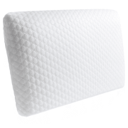 Perna ortopedica pentru dormit NextWave®️, Spuma cu Memorie, Ergonomica pentru Gat si Suport Cervical, Husa detasabila lavabila, Ideala pentru dormitul lateral, spate sau stomac, alba