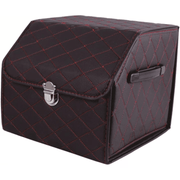 Organizator portbagaj auto Premium NextWave®️, Multifunctional, Pliabil, Rezistent, Manere Laterale, Prindere cu catarame, 1 compartiment mare, 38x31x30 cm, Rosu Negru