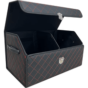 Organizator portbagaj auto Premium NextWave®️, Multifunctional, Pliabil, Rezistent, Manere Laterale, Prindere cu catarame, 2 compartimente mari, 53x31x30 cm