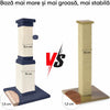 Ansamblu de joaca pentru pisici NextWave®, stalp pentru ascutit ghearelor, bila suspendata, confectionat din sisan natural rezistent la zgarieturi, inaltime mare de 81cm pentru protectia mobilierului, albstru