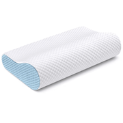 Perna ortopedica pentru dormit NextWave®, Spuma cu Memorie ergonomica pentru Gat si Suport Cervical, Husa detasabila lavabila, Ideala pentru dormitul lateral, spate sau stomac, Fermitate Medie, 60 x 40 cm