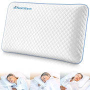 Pernă pentru dormit NextWave Spumă cu memorie cu gel ventilat Confort răcoros cu zone termice pentru somn odihnitor