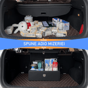 Organizator portbagaj auto Premium NextWave®️, Multifunctional, Pliabil, Rezistent, Manere Laterale, Prindere cu catarame, 2 compartimente mari, 53x31x30 cm