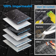 Husa scaune auto, protectie si transport animale extinsa NextWave®️, insertie 3 placi pentru caini, pisici de toate taliile, rezistenta pana la 142 kg, pat animale, ofera protectie bancheta spate autoturism, Universala, Negru