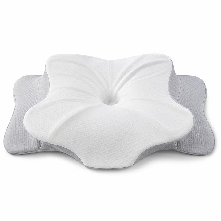 Fata de Perna pentru Perna Ortopedica NextWave®, Husa Detasabila Lavabila, Compatibila 60x40 cm, pentru Spuma cu Memorie si Suport Cervical, Material Hipoalergenic, Respirabil, Protectie Igienica, Alb