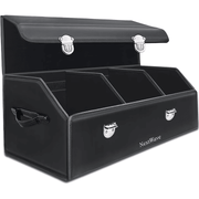 Organizator portbagaj auto Premium NextWave®️, Multifunctional, Pliabil, Rezistent, Manere Laterale, Prindere cu catarame, 3 compartimente mari, 75x31x30 cm