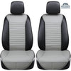 Set de 2 huse NextWave®️ pentru scaune auto, ofera protectie scaunelor din fata, universala, masina personala, taxi, ride sharing, antialunecare, material respirabil, pentru toate sezoanele, buzunare de depozitare, Piele PU, Negru