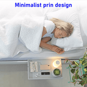 Raft pentru pat NextWave®️, cu suport pentru telefon, tableta si obiecte, incarcator, prindere incorporata pentru cabluri, 32x24x7 cm, alb